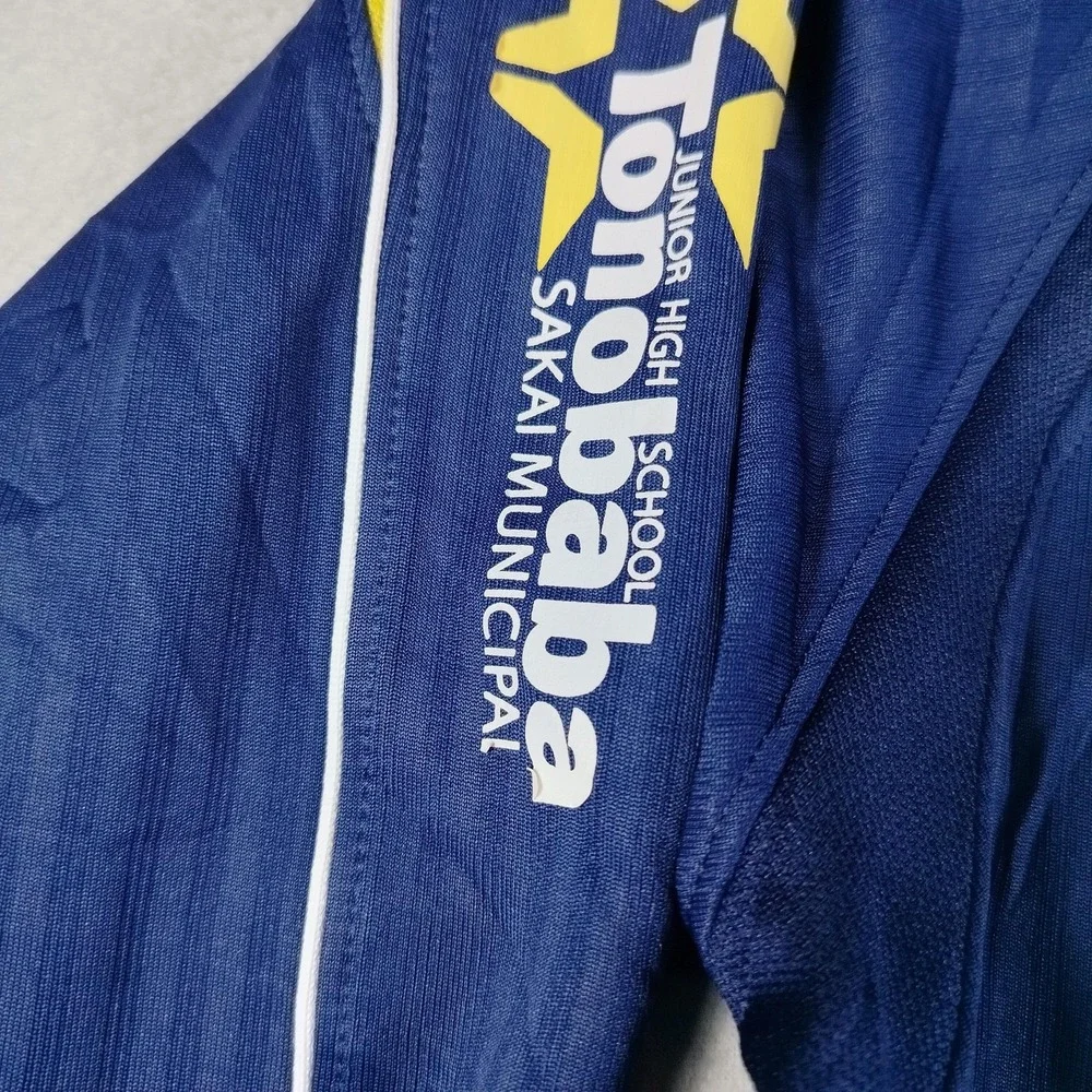 FILA Pullover Youth Small Blue 1/4 Zip Tonobaba Junior High School Japanese